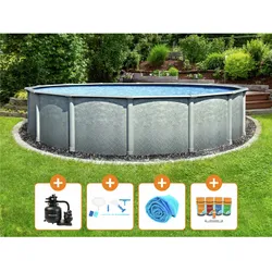 Steinbach Aktionsangebot Stahlwand Swimming Pool Set "Grande rund",,Ø 366 x 135 cm