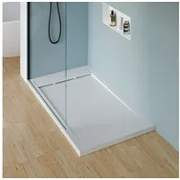 Bernstein New York In Steinoptik 90x120 cm Weiß matt mit Ablauf Typ B