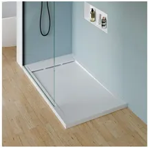 Bernstein New York In Steinoptik 90x120 cm Weiß matt mit Ablauf Typ B