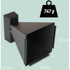 Relaxdays Kugelfang Trichter 14x14cm schwarz