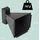 Relaxdays Kugelfang Trichter 14x14cm schwarz