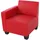 Mendler Modular 2-Sitzer Sofa Couch Lyon, Kunstleder ~ rot