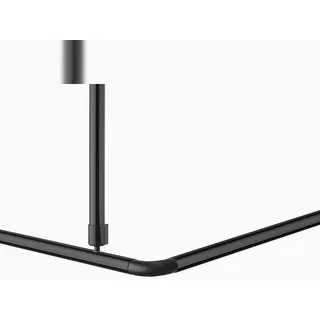 KS Handel 24 Winkelstange 150x150 cm Überlänge barrierefrei SILBER GLÄNZEND 2x Deckenhalterungen Badewanne