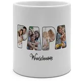 PhotoFancy® - XXL Tasse 'Papa' - Personalisierte Fototasse mit eigenem Foto und Text - Große Tasse selbst gestalten - Jumbo-Becher XXL 750 ml