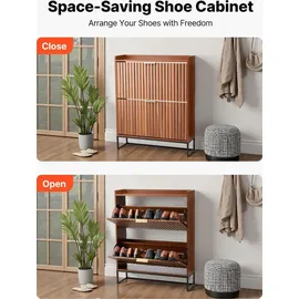 Vevor Schuhkipper 80 x 24 x 100 cm Braun / Braun