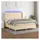 vidaXL Boxspringbett mit Matratze & LED Creme 180x200 cm Stoff