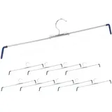 Relaxdays Hosenbügel 100302590, aus Metall, Spannbügel mit rutschfestem Bezug, silber, 30 - 50cm, 10 Stück