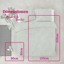 Bestlivings Bettwäsche 2-tlg. - Baumwolle, 155x220cm + 80x80cm Set, Bettbezug, Schlafkomfort Bettgarnitur mit Reißverschluss - Wendebettwäsche