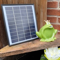 Storm's Gartenzaubereien Wasserspeier Solar mit Akku Frosch 12cm Laufzeit ohne Sonne 4-5 Stunden