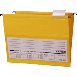 Eichner PVC-Hängemappe Platin Lineseitlich offen, gelb