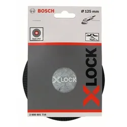 Stützteller X-LOCK, 125 mm, hart, 12.250 U/min