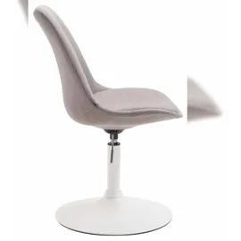 CLP 4er Set Esszimmerstühle Maverick Stoff I höhenverstellbare Lehnstühle I Drehstühle mit Trompetenfuß