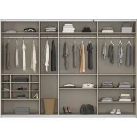 Rauch Schwebetürenschrank "Kleiderschrank Schrank Garderobe Wäscheschrank TOMA", grau (graumetallic), B:315cm H:229cm T:62cm, Holzwerkstoff, Schränke, inkl. Regaleinsatz sowie zusätzlichen Einlegeböden MADE IN GERMANY