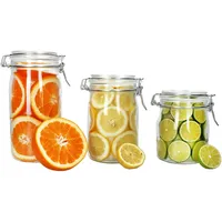 Mambocat 3tlg Set NORMA Vorratsglas 0,75L 1L 1,5L Bügelverschluss