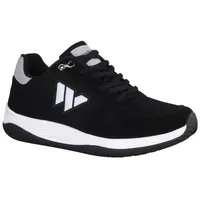 wellbe Sydney Black/White (schwarz) - sportlicher Schnürschuh - Damenschuhe Top Trends, Schwarz, leder/textil (leicht wasserabweisend) für Damen, schwarz, Größe 36 EU
