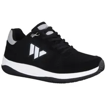 wellbe Sydney Black/White (schwarz) - sportlicher Schnürschuh - Damenschuhe Top Trends, Schwarz, leder/textil (leicht wasserabweisend) für Damen, schwarz, Größe 36 EU