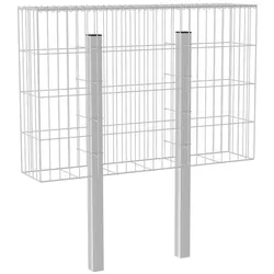 Wilk Gabionenzaun aus Draht Ø 5mm, feuerverzinkt, 120x80x25cm, Steinbedarf ca. 280 kg