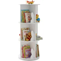 Relaxdays Kinderbücherregal drehbar 97 x 40 cm MDF weiß