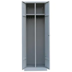 Einzel Spind Stahl-Kleiderschrank für Schwarz-Weiss-Trennung 510420 grau
