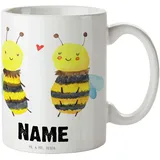 Mr. & Mrs. Panda Personalisierte Tasse Biene Verliebt - Personalisierte Geschenke, Wunschname, Namen, Hummel, Tasse mit Namen, Wespe,