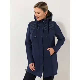 STRANDFEIN Longjacke Material-Mix Stepp und Scuba figurumspielend