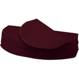 MCW 15er-Set Stufenmatte MCW-G49, Treppenteppich Treppenschutz Treppenmattenset, 65x25cm ~ halbrund, bordeaux