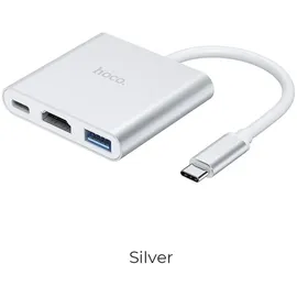 HOCO HB14 Einfach zu verwendender Typ-C, Adapter Typ-C, zu USB3.0+HDTV+PD)