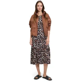 Betty & Co Sommerkleid Braun Leo-Look 42