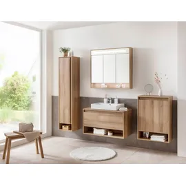 Fackelmann NATURA Hochschrank 38 x 166,5 cm Braun Holz