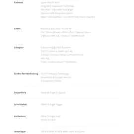 Scott Spark 970 2025 29 Zoll RH 0 cm Damen silber