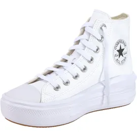 Converse CHUCK TAYLOR ALL STAR MOVE PLATFORM LEATHER in Weiss,