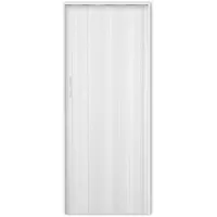 NEU: Portango Falttür mit durchgehendem Magnetverschluss aus PVC Kunststoff für Innen & Außen Komplettset – 83 cm breit – faltbare Schiebetür – anpassbare Breite – (Modell PT-3-AM Rumba Weiß)