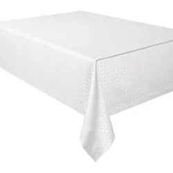 Tischdecke CURT BAUER "Damast, 3815 Petito" Gr. 8, weiß, Ø:180cm, Baumwolle, Polyester, Tischdecken, Tischdecke