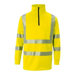 Warnschutz Zip-Sweatshirt "REFLECTIQ" UV-Schutz - 4XL - warngelb