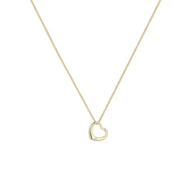 Elli DIAMONDS Halskette Herz Love mit Diamant (0,03 ct.) 375 Gelbgold