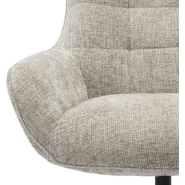 SalesFever Drehsessel Komfortabler Chenillestoff 81 x 103 x 85 cm Grau/Schwarz drehbar