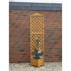 Promadino Spalier mit Pflanzkasten 54 x 54 x 210 cm Braun