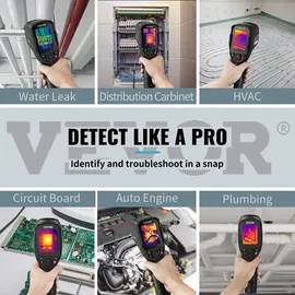 Vevor Wärmebildkamera 240x180 IR-Auflösung Infrarotkamera Thermometer 40mK Thermografie Kamera -20-350°C Thermokamera Fehlersuche in HLK-Anlagen Identifizierung von Luftlecks