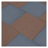 vidaXL Fallschutzmatten 12 Stk. Gummi 50x50x3 cm Grau