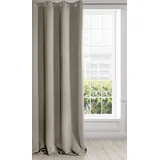 Eurofirany Logan Vorhang Blickdicht, Blackout, Satin Verdunkelungsvorhang mit Ösen-1 STK. Ösenvorhang, Elegant, Glatt, Einfarbig, Wohnzimmer, Schlafzimmer, Cappuccino, 135x250 cm