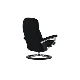 Stressless Relaxsessel Leder 78 x 97 x 70 cm Schwarz mit Hocker