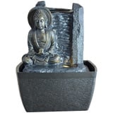 Zen'Light - Zimmerbrunnen Buddha Harmonie - Wasserbrunnen mit geräuschloser Pumpe - LED-Brunnen mit 2 Farben - Abnehmbarer Statue - Geschenkidee für Zen und Fengshui - Höhe: 18 cm