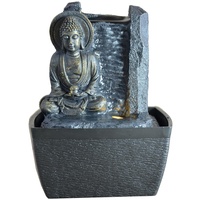 Zen'Light - Zimmerbrunnen Buddha Harmonie - Wasserbrunnen mit geräuschloser Pumpe - LED-Brunnen mit 2 Farben - Abnehmbarer Statue - Geschenkidee für Zen und Fengshui - Höhe: 18 cm