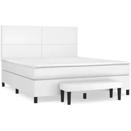 vidaXL Boxspringbett 160 x 200 cm Weiß