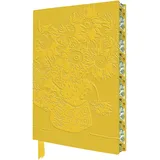 Flame Tree Gift Exquisit Premium Notizbuch DIN A5: Vincent van Gogh, Sonnenblumen: Unser hochwertiges, liniertes Blankbook mit Softcovereinband aus Kunstleder mit ... künstlerisch gestaltetem Buchschnitt