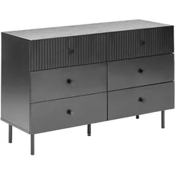 Kommode mit 6 Schubladen COVENTRY Schwarz