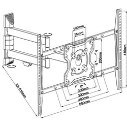 NEOMOUNTS BY NEWSTAR Flat Screen Wall Mount (3 pivots & tiltable)