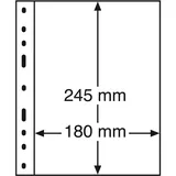 Leuchtturm Kunststoffhüllen OPTIMA, 1er Einteilung, schwarz, 10er Pack