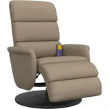 vidaXL Massagesessel Kunstleder 98 x 106 x 98 cm Cappuccino-Braun mit Fußteil