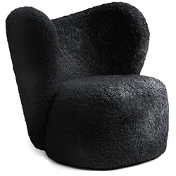 Norr11 Little Big Chair, sheepskin schwarz